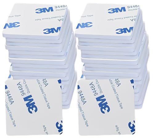 VJUYSW 40 Pezzi Biadesivo Extra Forte, Cuscinetti Adesivi Biadesivi, Pads Nastro Biadesivo Schiuma, Cuscinetti in Schiuma Adesiva per Montaggio Resistente, Impermeabile, Quadrati (40 mm X 40 mm)