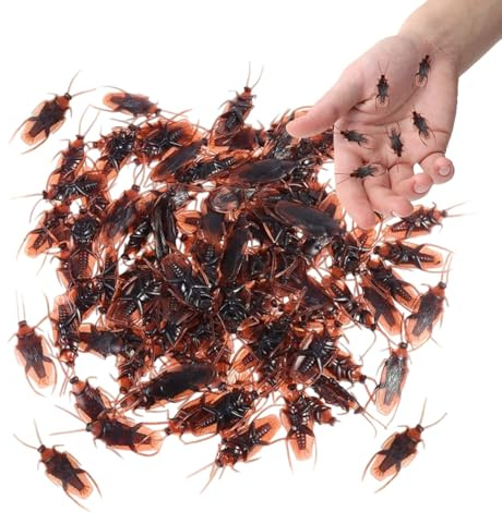 Yotlein 40 Pièces Prank Cafard Simulation Jouet, Fausses cafard réalistes en Plastique, Jouets Amusants Contre Les Cafards, pour Halloween pour Enfants et Adultes Décoration de fête