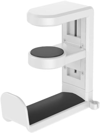 Ailan Support de Casque de Bureau réglable, Solution Rangement pour PC Gaming avec Boucle câble intégrée et Bras pivotant, Crochet Suspension.