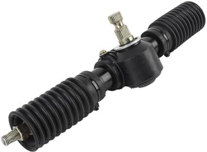 Qqmora Styrstångspinjong Montering Servostyrning Kuggstång Styrväxel Axel Kuggstång 30T 295mm M10 Gänga Dammskydd Gummibussningar för Go Kart ATV UTV Quad