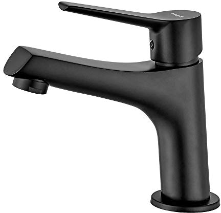 Ibergrif M11026B Arial, Mitigeur de Lavabo, Robinet de Salle de Bains Monocommande, Noir
