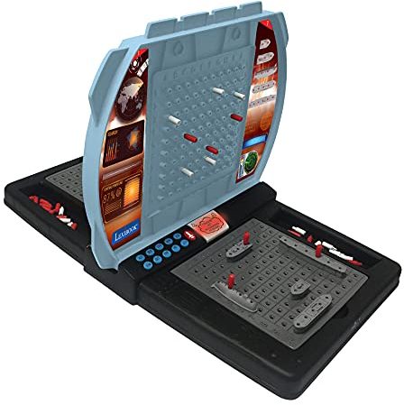 LEXIBOOK GT2800i1 Talking Sea Battle (Französisch, Englisch, Spanisch, Portugiesisch), elektronisches Brettspiel, 1 oder 2 Spieler, interaktiv, Licht- und Soundeffekte, Strategie, batteriebetrieben,
