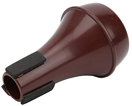 ABS plastic Widely used Trumpet Straight Mute, Trumpet Mute, rustproof and firm Beautiful and practical for home Trumpet(Red wine)