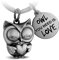 FABACH Eule Schlüsselanhänger Owly mit Herz und Gravur - Süßer Schlüsselanhänger Eule - Freundschaft und Liebe Glücksbringer aus Metall für Frauen - Owl you need is Love