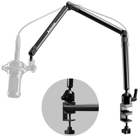 Bauhutte BMA-100MK-BK Stativ för Mike Pole Armstativ, Svart, En Storlek