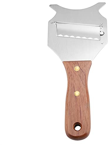 Arriccia Formaggio, Affetta Formaggio Portatile, Rasoio al Cioccolato al Tartufo in Acciaio Inossidabile con Lama E Manico in Legno, Gadget da Cucina