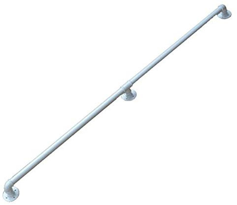 Geländer-Handlauf aus Edelstahl, modern, weiß, für Innen- und Außenbereich, komplettes Set mit Optionen von 1 m, 1,5 m, 2 m, 2,5 m, 3 m, Treppengeländer, Sicherheitshandläufe (Größe: 280 m)