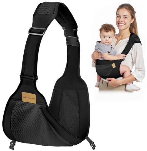 AOOWU Porte Bébé, Portable Echarpe de Portage Bebe, Portable Echarpe de Portage Bebe, Porte-BéBé Ergonomique Et Pratique, Pour Porte-Bébé Nouveau-Nés et Tout-Petits Jusqu'à 25Kg