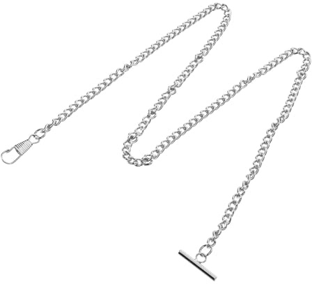 IMIKEYA Catena in Metallo Vintage Argento Lavorazione Fine e Pratica, Adatta a Jeans e Abbigliamento Formale per Uomo e Femmina