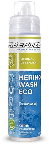 Fibertec Merino Wash Eco 8.4 fl oz (250 ml) – Liquid Wool Detergent for washing machine, Suitable for Wool & Merino Wool, bluesign® Certified, Made in Germany