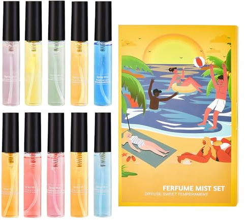 Coffret de 10 Brume de Parfum,mini parfums corporels