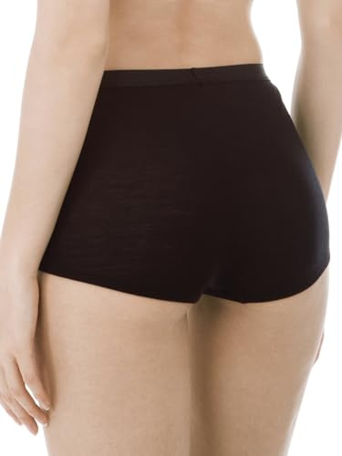 CALIDA True Confidence Panty, high waist femmes, en laine et soie, fines côtes, thermorégulateur et neutralisant les odeurs