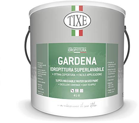 TIXE Idropittura Traspirante – Pittura per Interni Resistente e Traspirante per Pareti, GARDENA 04 LT