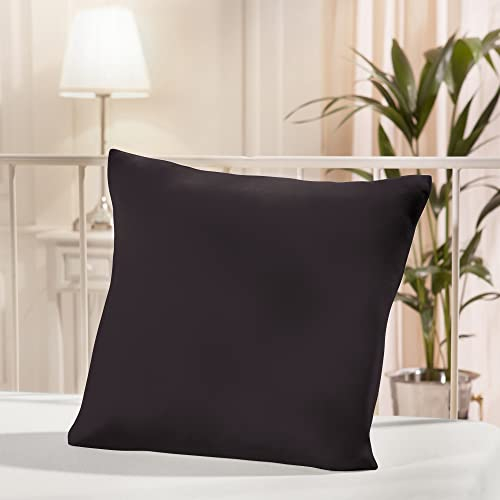 Erwin Müller Kissenbezug, Kissenhülle, Kuschelkissenbezug Interlock Mako-Jersey - Serie München - perfekte Passform, formstabil, bügelfrei, mit Reißverschluss - anthrazit Größe 40x40 cm