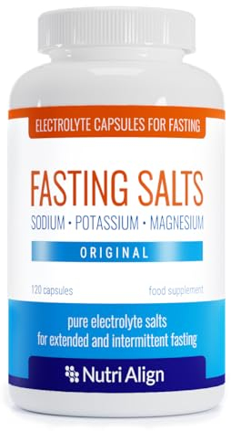 Nutri-Align Fasting Salts Electrolytes, 120 Capsules | Sodium Potassium Magnesium Electrolytes | Pure Fasting Electrolytes | Sugar Free & Filler Free | Made in The UK