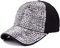 Cheerlife Damen Baseball Cap Verstellbar Baseballmütze Basecap mit Glitzer Sonnenhut Sonnenschutz Schirmmütze Fashion Baseballkappe für Outdoor Sport Reisen (Silber-Schwarz)