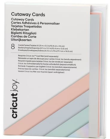 Cricut Cutaway Cards | Pastel | 10.8cm x 14cm (4.25 x 5.5) | 8-Pack | for use Joy (2008856)
