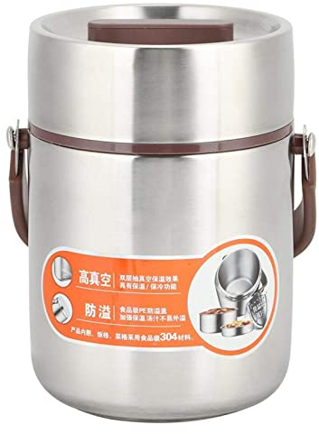 Tiiyee Termo Comida Caliente Acero Inoxidable, 1.6L Termo Solidos, Grande, Lunch Box Recipiente Aislado para Sólidos y Líquidos con Interiores Sopas Lonchera Alimentos Tarro al Vacío Frasco Bento