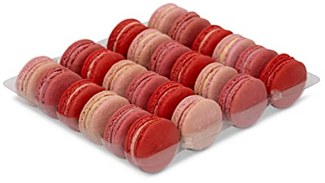 Pink Selection Macaron Tray by Mademoiselle Macaron - Tray of 24 Macarons in 3 Flavours