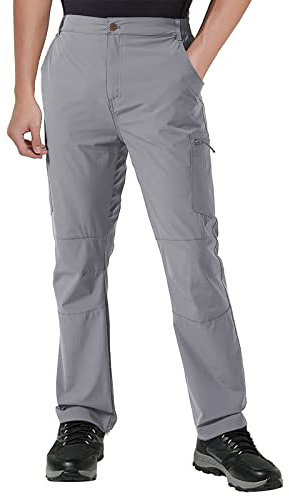 FEIXIANG Wanderhose Herren, Wasserdicht Trekkinghose Stretch Kletterhose Schnell Trockend Leichte Atmungsaktiv Softshellhose für Wandern Klettern Angeln-Aktivitäten