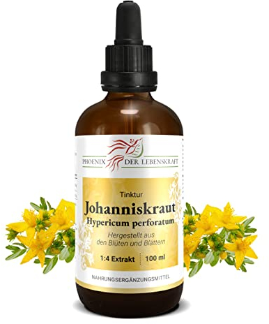Johanniskraut Tinktur 100ml | Hypericum perforatum Tropfen (1:4 Extrakt) | Top Premium Qualität aus Österreich | Veganes Nahrungsergänzungsmittel | Echtes Johanniskraut, Tüpfel-Johanniskraut
