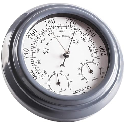 Barometer Termometer Hygrometer, Traditionell Barometer 3 i 1 termometer Hygrometer Barometer Vägghängande väderstation Digital inomhus atmosfärstrycksmätare for hotell, lager, kontor
