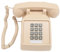 Teléfono con Cable Vintage, Teléfonos de Escritorio Retro con Control de Volumen de Timbre Mecánico, Teléfono Fijo Clásico con Botones Grandes para la Escuela en Casa (Beige)