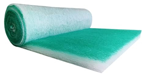 DRISSA Filtri per cabine di Pittura,Doppio Strato Filtro per Cabina di Verniciatura Forte Assorbimento Filtro,Filtro 'Aria in Fibra di Poliestere(Size:2.46x65.6ft(0.75x20m),Color:Thickness: 80mm)