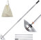 Hoe Garden Tool, All-Steel Hardened Garden Hollow Hoe with 55 Inch Adjustable Long Handle, Heavy Duty Garden Weeder Rake Weed Puller Gardening Tools for Digging, Weeding, Planting, Loosing (Silver)
