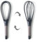 Twist Whisk,2 in 1 Flat and Balloon Egg Whisk,Non-Stick,Non-Scratch,Used for Beating Eggs,Beating Butter,Stirring Flour,Stirring Salad,Etc (11.4 X 8 inch,Grey)