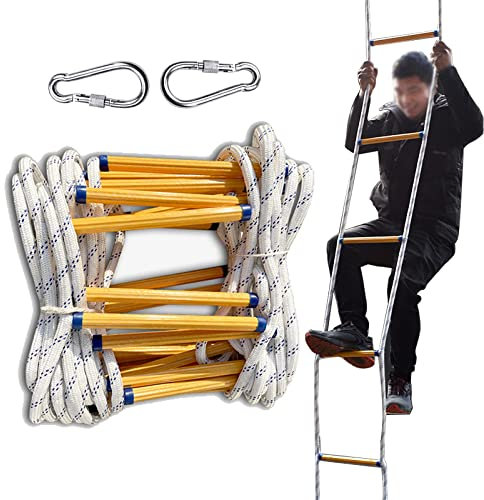 Escalera de Cuerda para emergencias en Caso de Incendio: Escalera de Ventana para Seguridad en el hogar, escaleras de Cuerda para Subir de 2 a 8 Pisos, Escalera de Seguridad contra Incendios