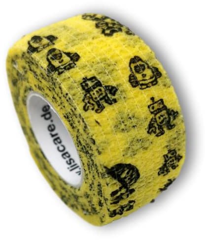 Bendaggio in gesso LisaCare® cerotto autoadesivo per dita - senza adesivo ed elastico - bendaggio per ferite, bendaggio di fissaggio - 2,5 cm x 4,5 m