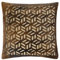 Livorio Exklusives Patchwork-Kuhfell-Kissen - 40x40cm - handgefertigt - Tuscan braun Exotic - 100% Naturprodukt