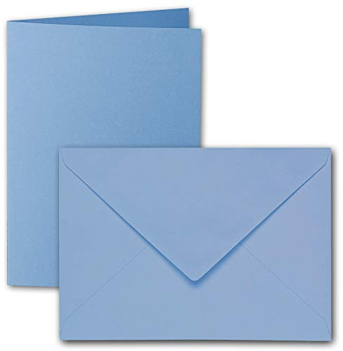 ARTOZ Set di 25 biglietti pieghevoli, formato DIN B6, con buste, 120 x 169 mm, con buste, 220 g/m²