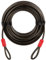 EVEREST FITNESS Schlaufenkabel 20m x 6mm - Kabelschloss schwarz - Universal Stahlseil - Drahtseil mit Ösen ummantelt - Sicherheitskabel für Fahrradschloss lang, Fahrradanhänger, Motorrad, Gartenmöbel