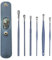 Ear Wax Remover,6 Pcs Premium Stainless Steel Ear Wax Removal Kit Ear Curette Ear Cleaner Tools for Children and Adult Earwax Removal Kit Cleaning Kit with Portable Bag (Blue)