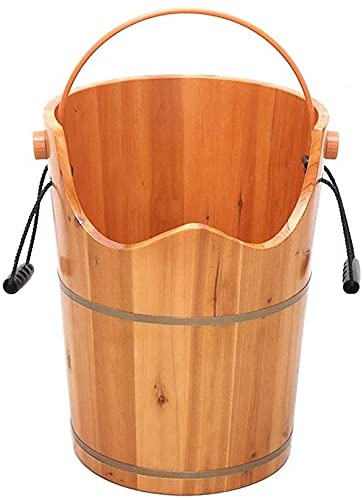Foot Tub Wooden Foot Basin Foot tub Foot Wash Foot Bath Barrel Solid Wood Tub Adult Small Household Foot Basin Tub Bucket For Foot Bath, Massage, Spa, Sauna, Soak (Color : B) foot Bath Wooden Bucket F