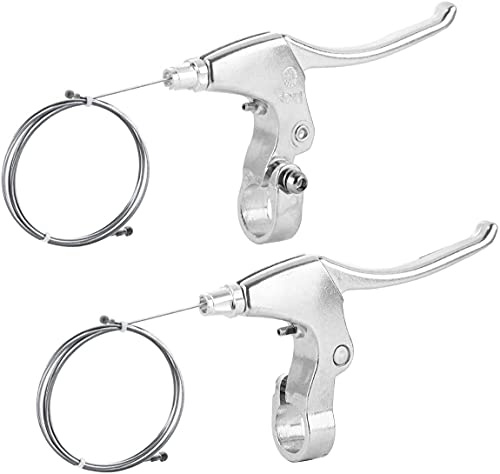 Chooee Palanca de Freno Bicicleta , 1 par Maneta Freno Bicicleta, para MTB,Plata