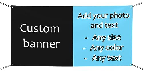 ＨＡＯＡＮＧＺＨＥ Banner Eelbst Gestalten, Personalisierte Banner, werbebanner selbst gestalten, Personalisiertes Banner Foto, Angepasst Ihr Eigenes Foto/Logo/Text, Geburtstagsfeier, Hochzeit Banner