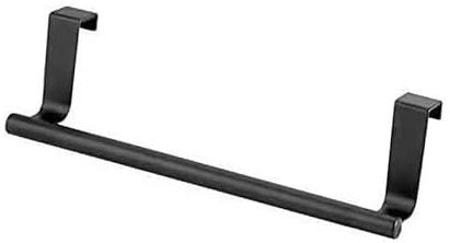 Yitobici Porte-serviettes, porte-torchons sans perçage, pour salle de bain et chambre à coucher, cuisine, 36 cm (noir)