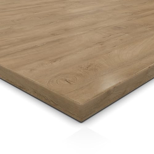 19mm Spanplatte Zuschnitt Eiche ENDgrain Classic melaminharzbeschichtet Länge bis 200cm Dekorplatten Zuschnitte mit Umleimer Auswahl: 20 x 30 cm (ABS Kante komplett)