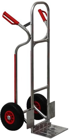 PROREGAL Diable Ragnar avec Pelle Pliable | HxLxP 117x60x52cm | Capacité de Charge 250kg | Roues Anti-crevaison | Aluminium