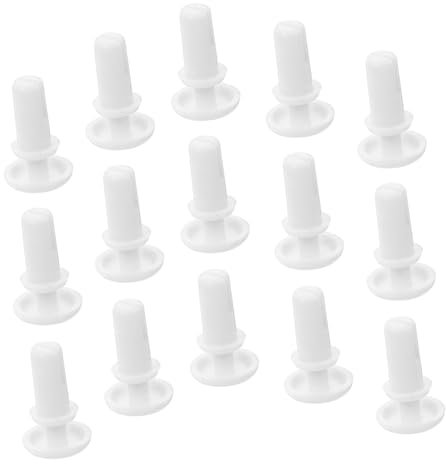 ROMISBABA 100pcs Plastic Expansion Buckle Car Microwave Door Button Microwave Locking Button Kit Headlamp Assembly Grommet Retainer Clip Nut Door Trim Panel Clips Anchor Screws White Nylon
