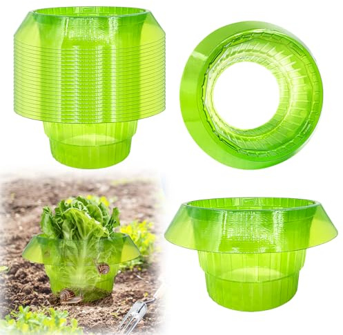 VEEKAY30 Pezzi Collari per lumache,Protezione Contro Le lumache,anelli di protezione per lumache,Protezione per lumache,Anti-lumache per Le vostre Piante di Insalata e cavoli,Protezione per lumache