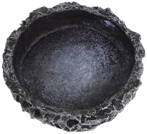 NUOBESTY Ciotola per Acqua in Resina per Rettili Ciotola Decorativa Resistente all Usura Fornitura di Snack per Lucertole e Gechi