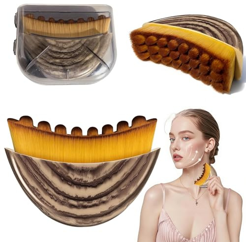 Lymphatic Contour Face Brush,Dry Brushing Face Brush,Drainage Massager Clean Skin Care Chin Jawline Sculpting Reduce Bloating,Soft Bristles gua sha Relieve Fatigue Improve Circulation