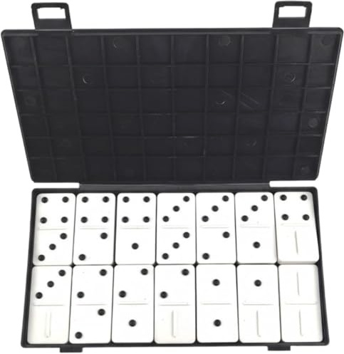 Muteitt Juego De Dominó para Ciegos, Portátil, Resistente Y Táctil, con Puntos En Relieve para Personas con Visión Débil, Discapacidad Visual Y Trastornos Visuales.