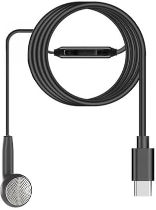ZBIianxer 3,5 mm/Tipo C, un solo lado, auriculares envueltos con cable, auriculares para teléfonos móviles, tabletas, ordenadores, reproductores MP3, auriculares de PVC