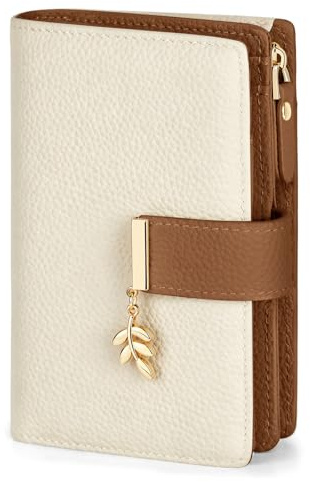 LUROON Portafoglio Medio Donna Pelle con Blocco RFID Portamonete Donna con Slot per Carte, Scomparto per Monete Portafoglio Pelle Tanti Scomparti
