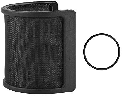 Ailgely Mikrofoninspelning Pop Shield Filter Mask Vacker Praktisk Design för Chattrum och Sändningsrum ABS Iron Mesh 7,2x6,5x8 Cm